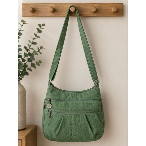 The Unbranded Brand Handbags - Travelon Olive Green Crossbody Bag Anti Theft Travel Purse Water Resistant New